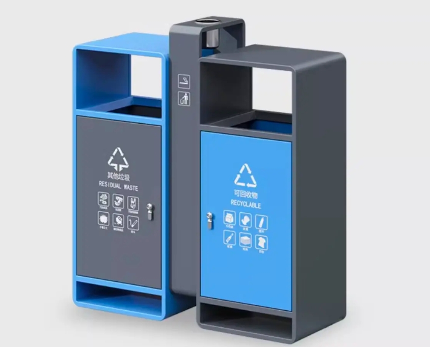 山東省淄博市張店區(qū)安裝垃圾分類(lèi)箱景觀(guān)垃圾箱